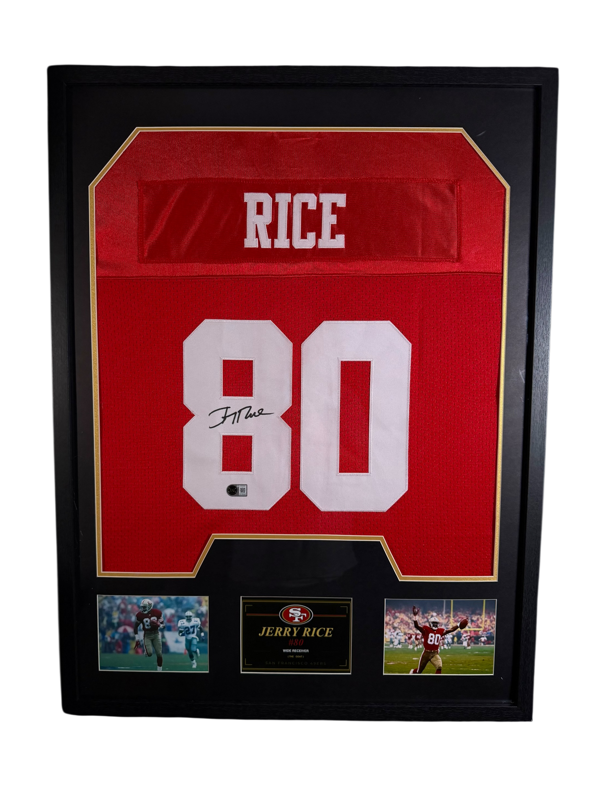 Jerry Rice Framed Signed 49ers Jersey - Beckett Authenticated