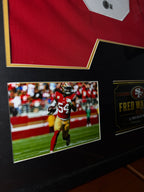 Fred Warner Framed Signed 49ers Jersey - Beckett Authenticated