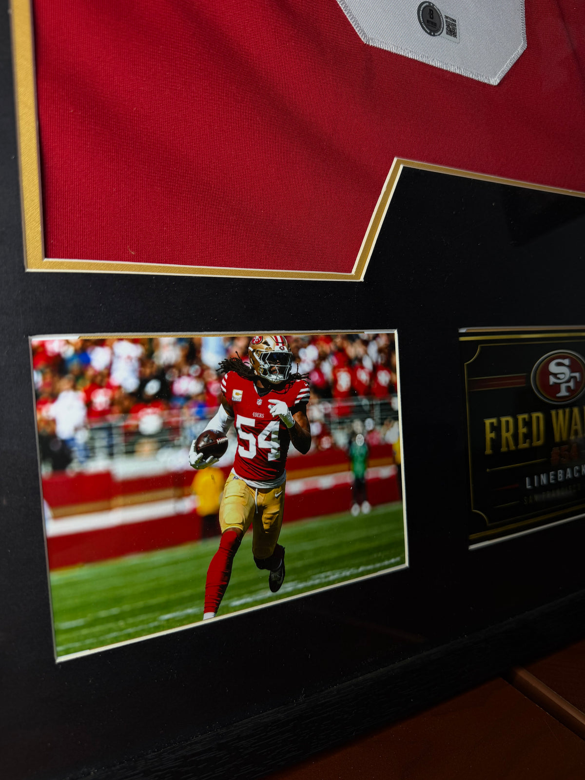 Fred Warner Framed Signed 49ers Jersey - Beckett Authenticated