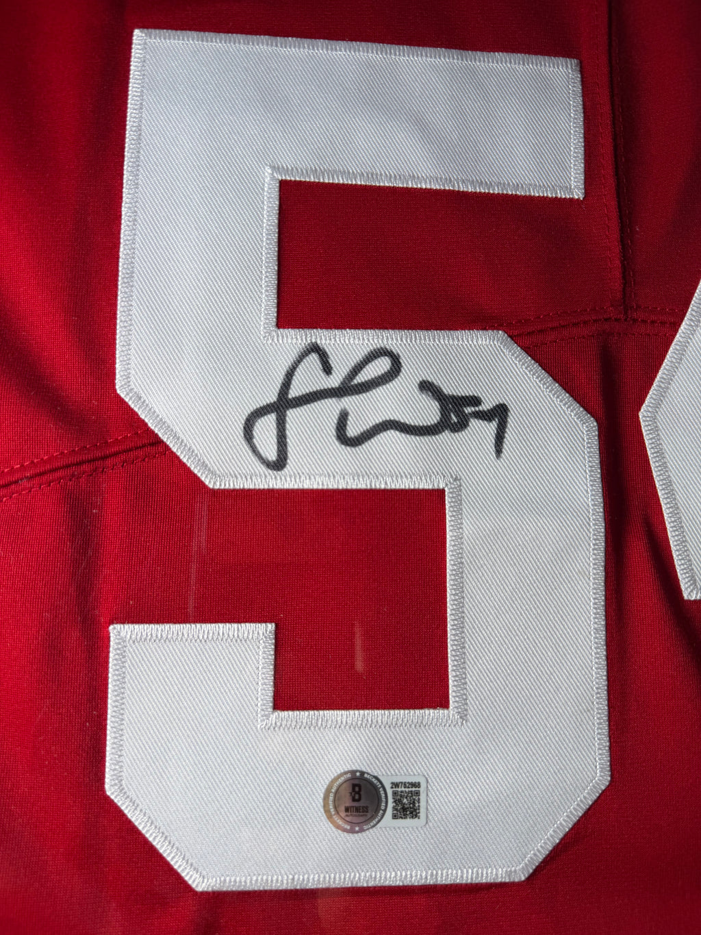 Fred Warner Framed Signed 49ers Jersey - Beckett Authenticated